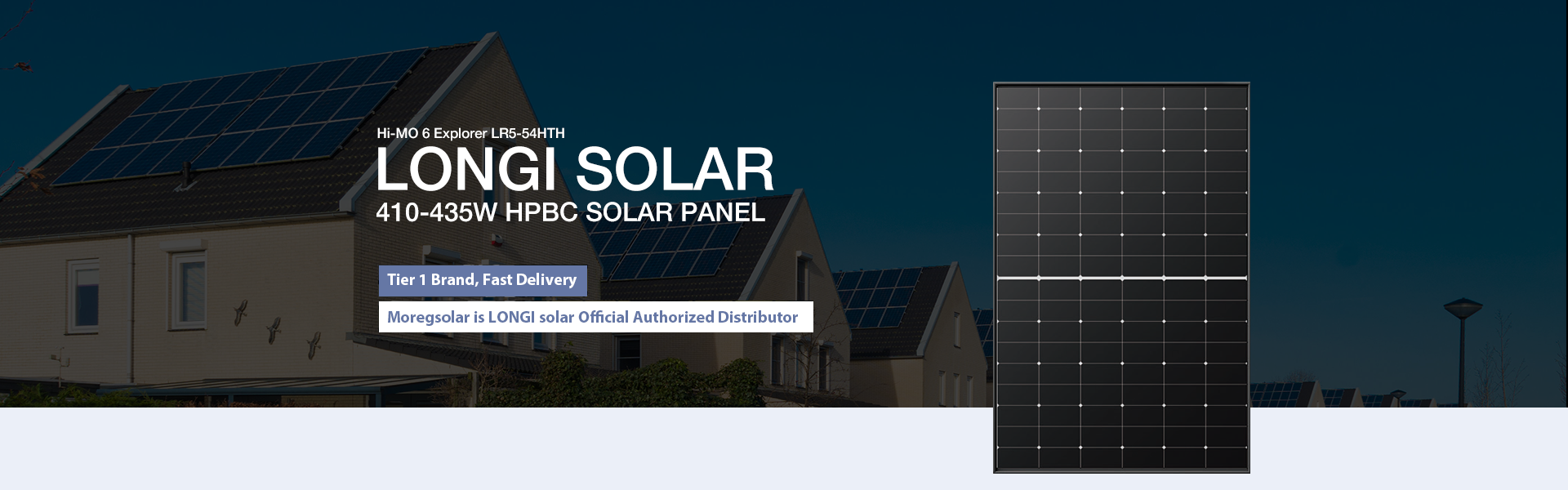 LONGI Explorer Solarmodul 410 W 420 W 430 W 435 W Solarpanel mit schwarzem Rahmen